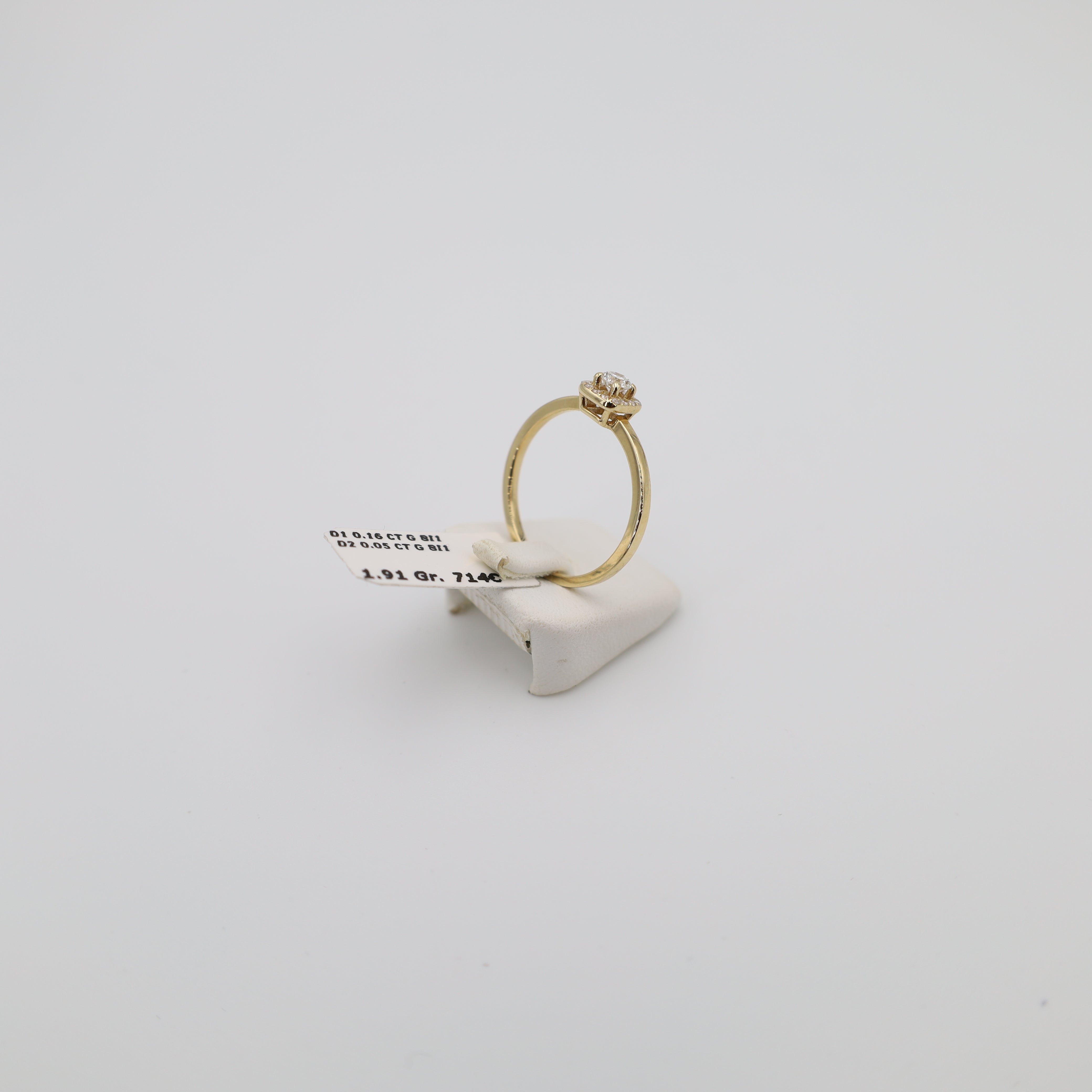 Ring Nr. 022, D.1 0.16ct G SI.1 D.2 0.05 ct G SI 1