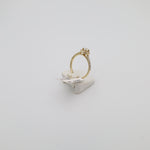 Lade das Bild in den Galerie-Viewer, Ring Nr. 030, D.1  0.22 ct.  G.SI.1 D.2  0.25. ct G .SI.1
